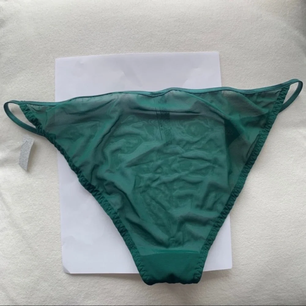 AM Mesh CHEEKINI Panties String Emerald Green